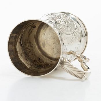 A British silver tankard, mark of John King, London 1778-79.