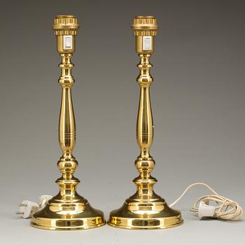 BORDSLAMPOR, ett par. Gyllbrinks el. 1960-tal.