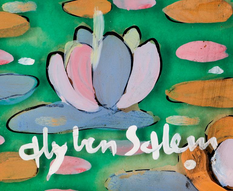 ALY BEN SALEM, glasmålning, signerad.