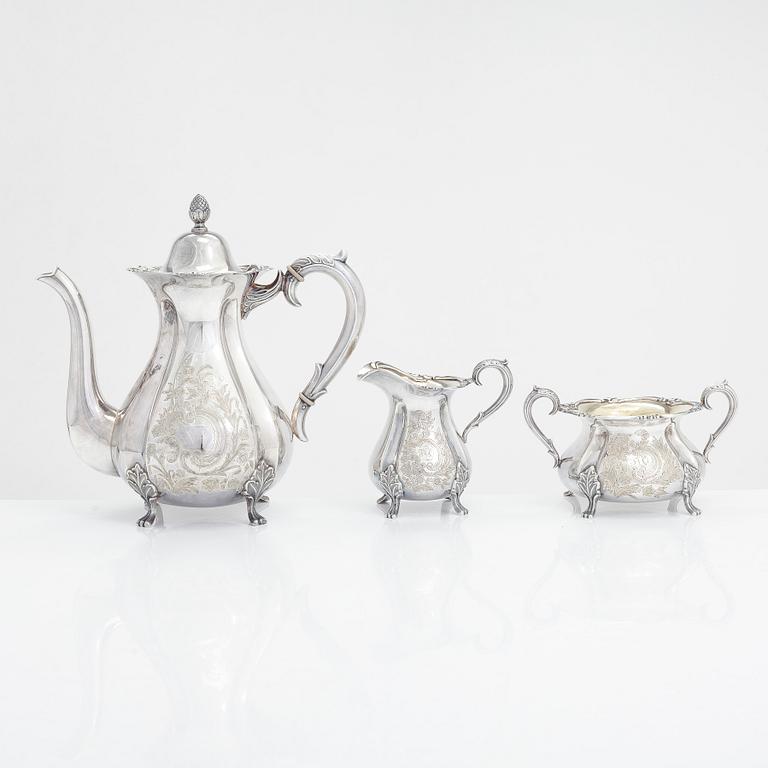 A 3-piece silver coffee set, Kultakeskus, Hämeenlinna 1956-57.