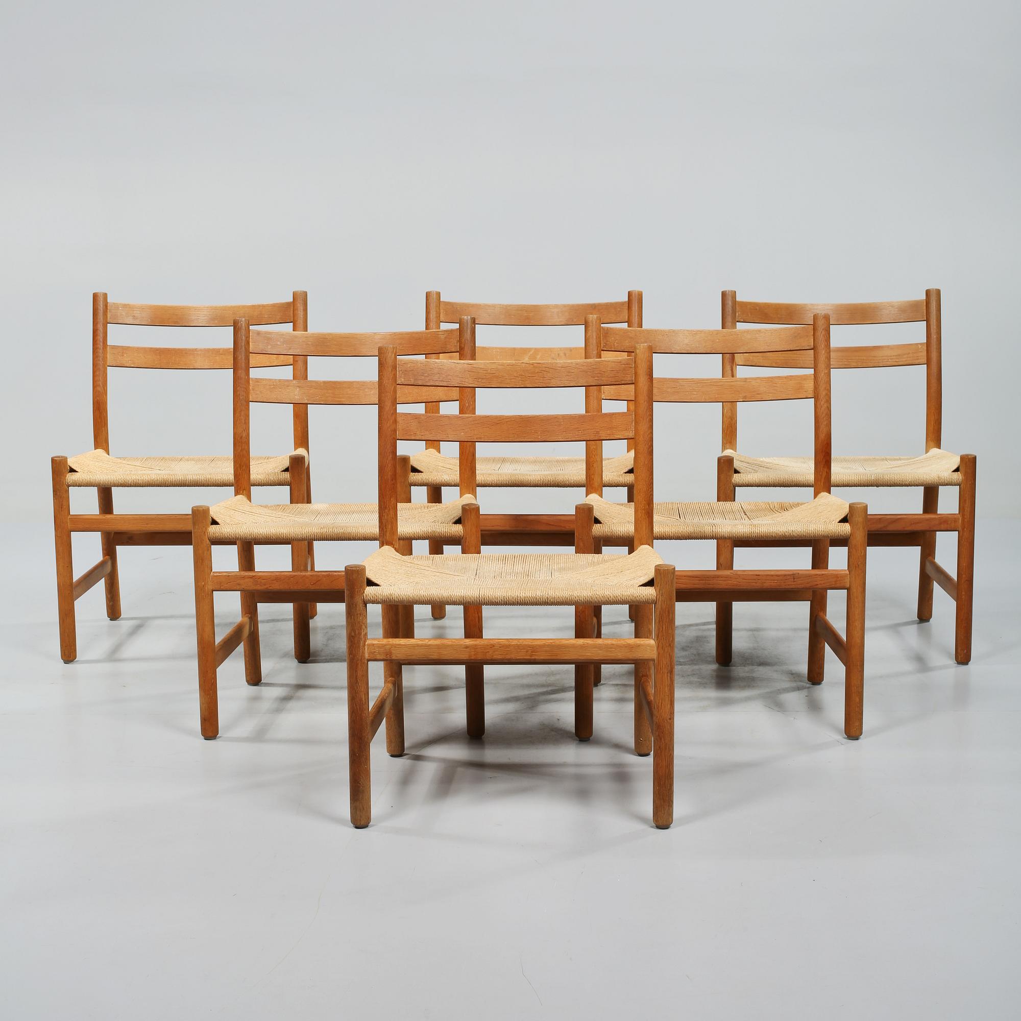 STOLAR, 6 st, "CH-47", Hans J Wegner, Danmark, 1900-talets andra hälft.
