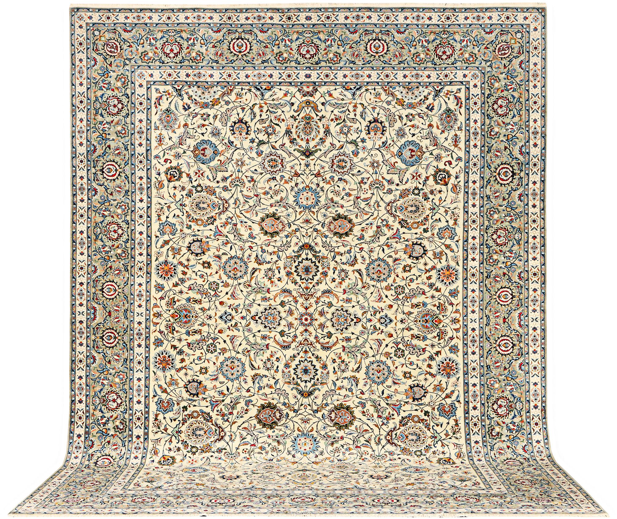 Matta, Keshan, signerad Isfahanian, ca 428 x 327 cm.