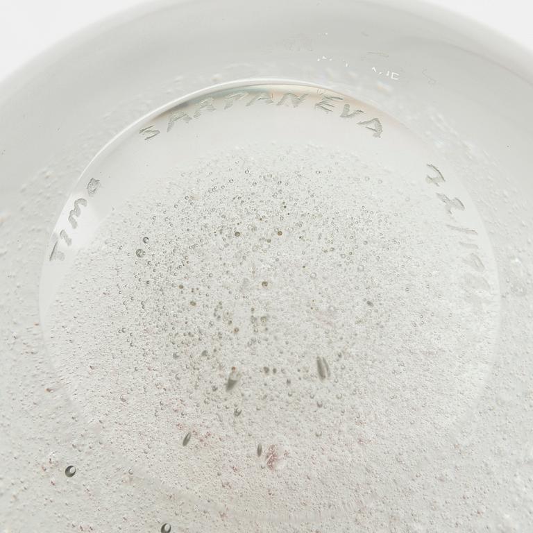 Timo Sarpaneva, glasskulptur, "Claritas Mist ball" signerad Timo Sarpaneva 72/1986.