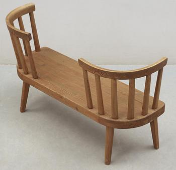 An Axel-Einar Hjorth stained pine sofa, 'Utö', Nordiska Kompaniet, 1930's.