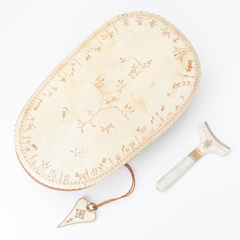 Anders Sunna, Drum, Goavddis, signed and dated 1976.