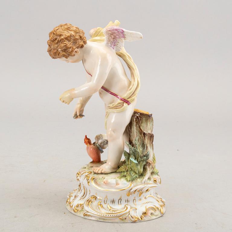 A late 19th century porcelain Meissen figurine.