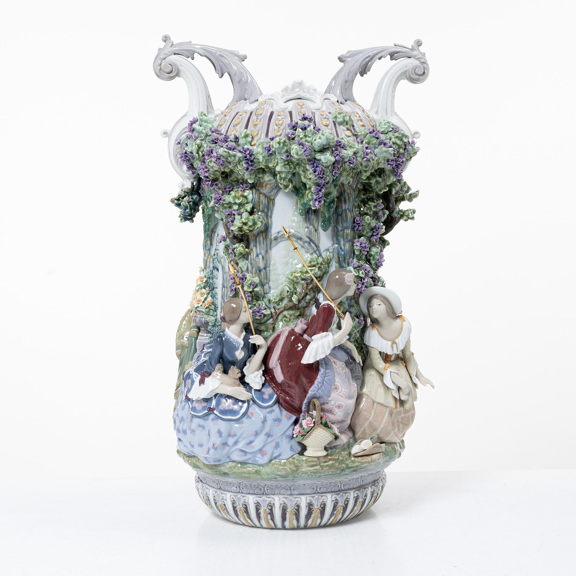 Lladró, "Ladies from Aranjuez vase", vas, Spanien.