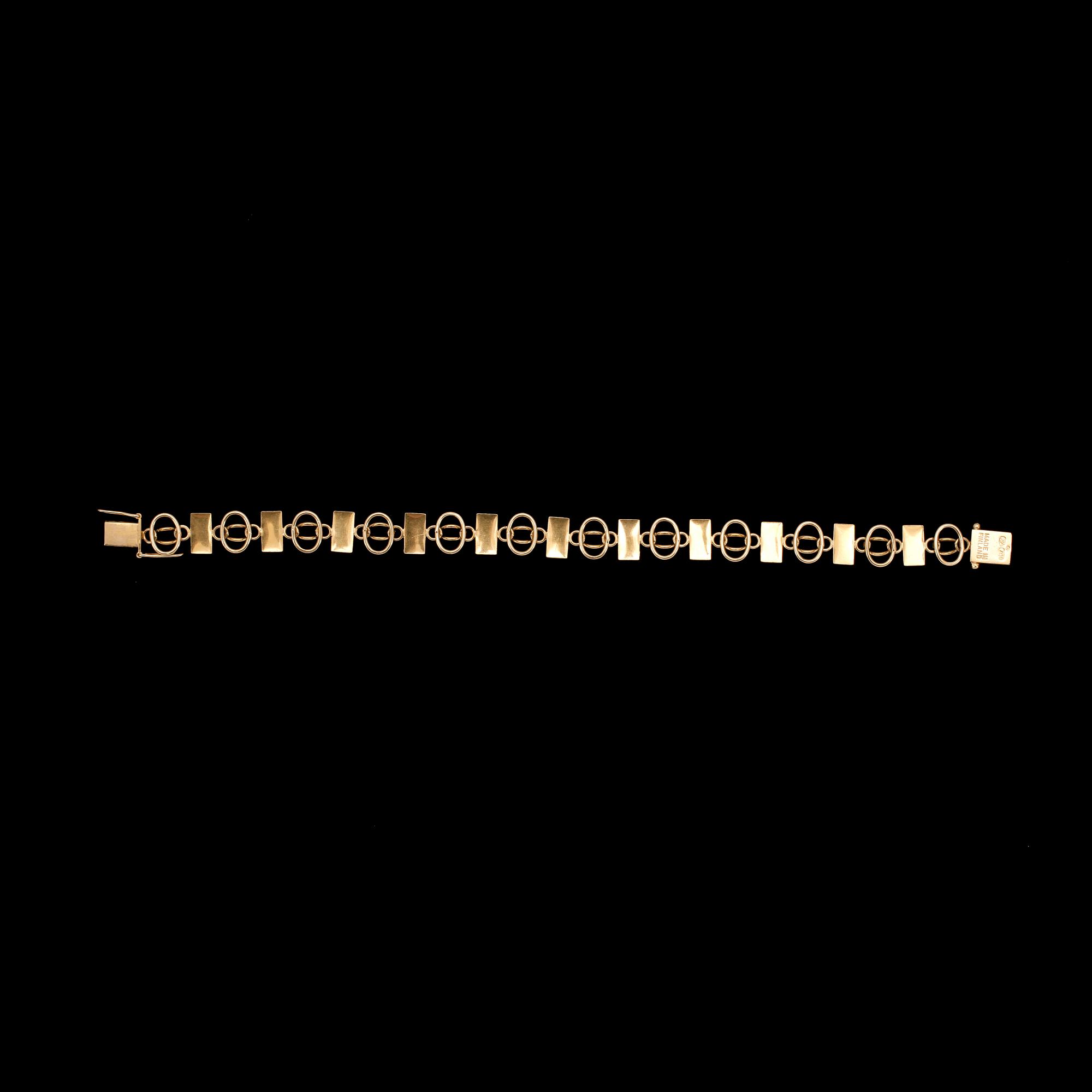 ARMBAND, 18k guld, PWA, Finland. Vikt 10,4g.