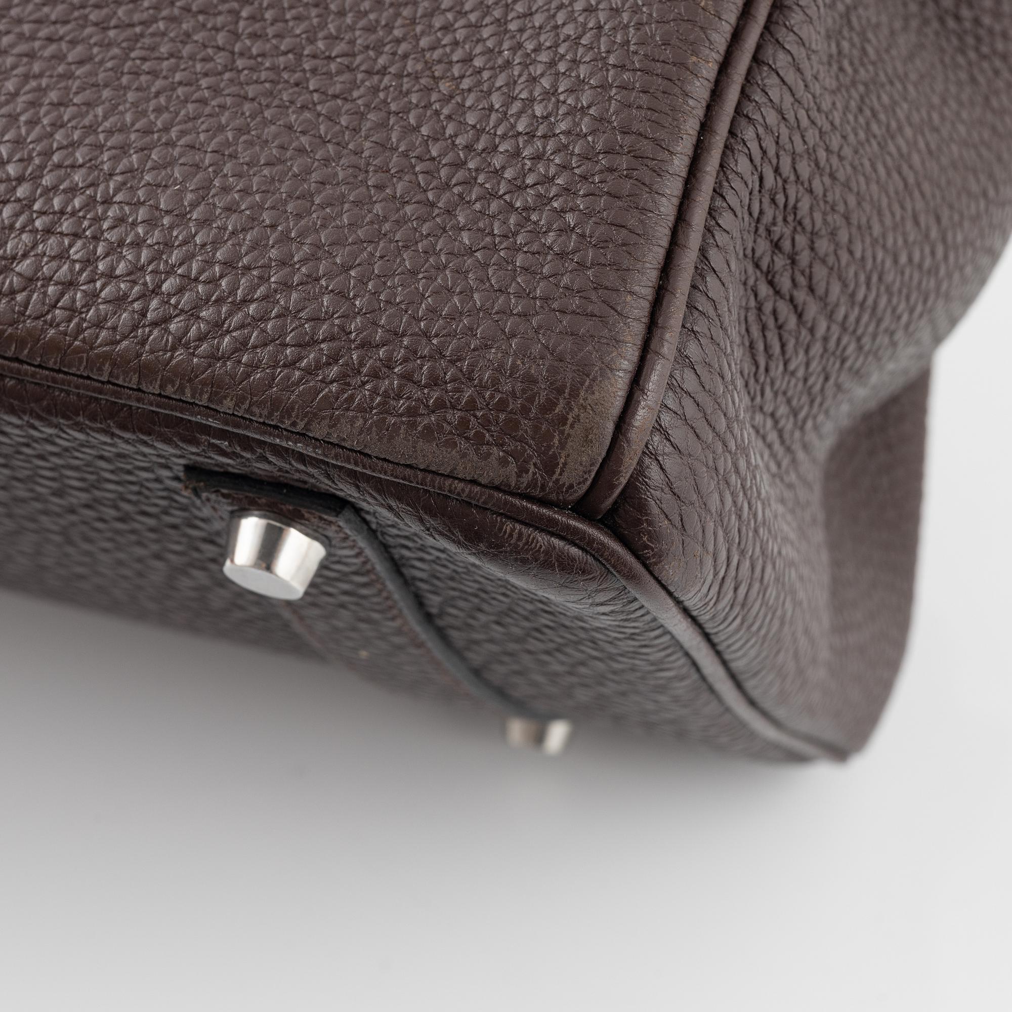 Hermès, a chocolate brown Togo leather 'Birkin 35' handbag, 2008.