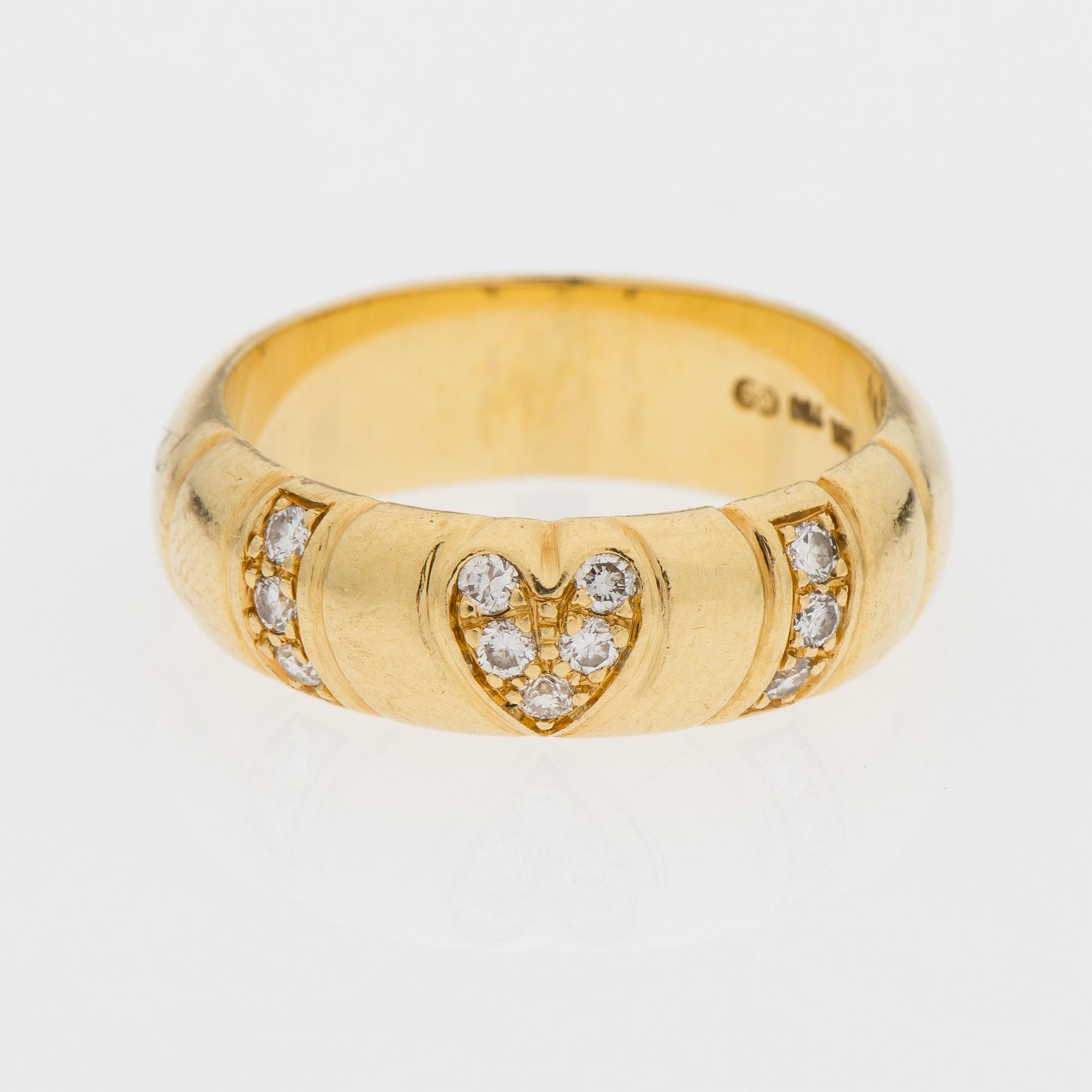 RING, briljantslipade diamanter, 18K guld.