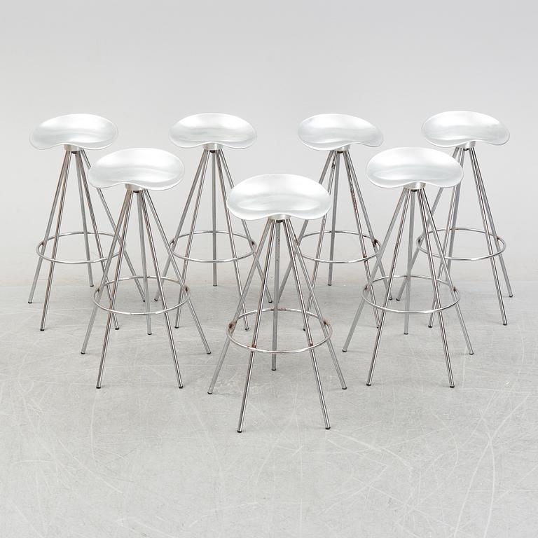 Pepe Cortes, seven 'Jamaica Stool' chrome bar stools, Amat, Spain.