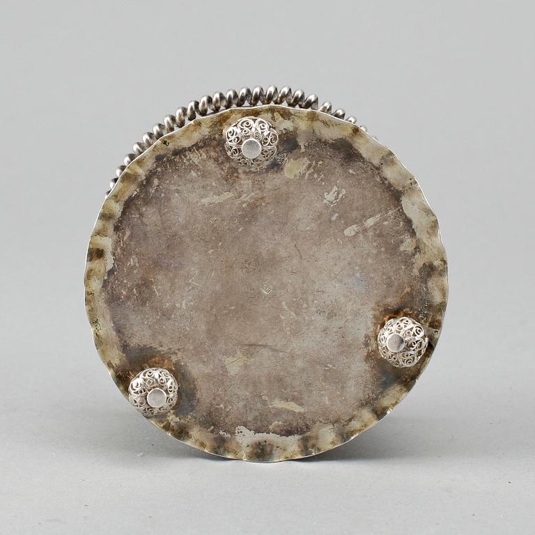 TOILETTEASK, silver, filigran, renässansstil, 1800-tal.