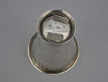 BÄGARE, silver, Conrad Heitmüller, Nyköping 1770. Vikt ca 59 g.