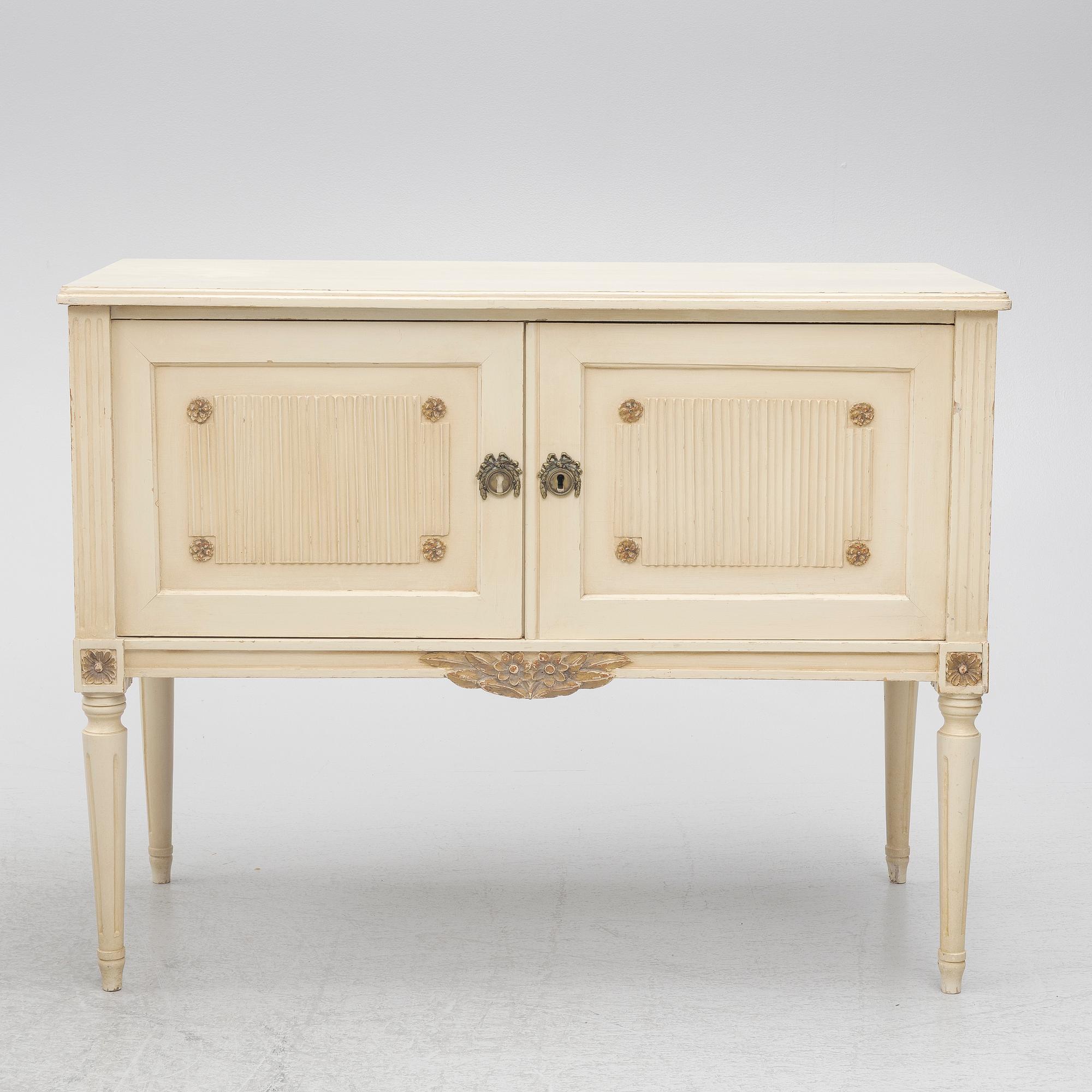 Dining group, 10 pieces, Gustavian style, 20th century.