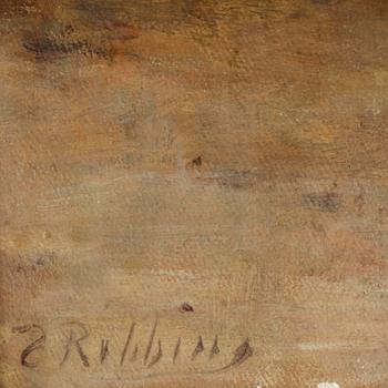 OKÄND KONSTNÄR, olja på duk, sign ? Ribbing, sekelskifte 1800/1900.