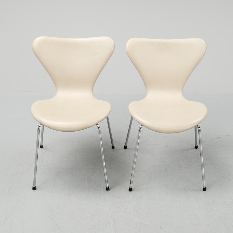 Arne Jacobsen, stolar, 6 st, "Sjuan", Fritz Hansen, Danmark.