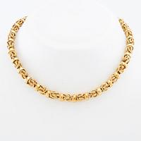 Necklace 18K gold with round brilliant-cut diamonds.