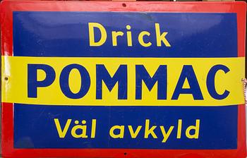 REKLAMSKYLT, emalj, 1900-talets första hälft.