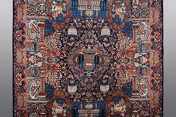 A carpet, Kashmar, 356 x 254 cm.