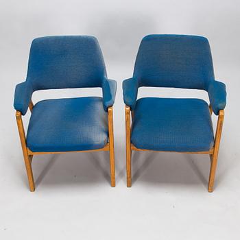 Two armchairs probably by Lasse Ollinkari for Aarne Ervi Architect's office manufacturer Haimi 1952.