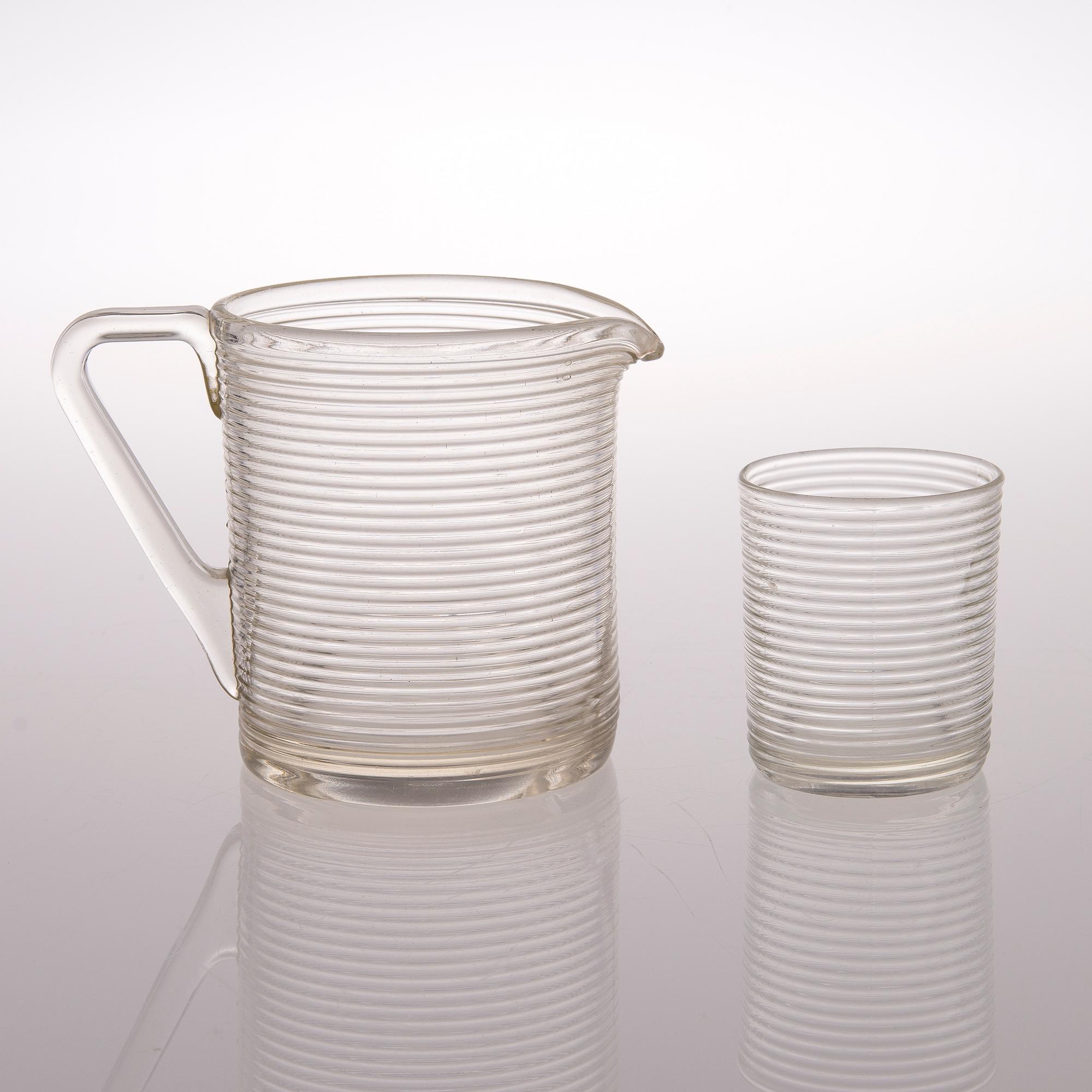 AINO AALTO, KANNA och DRICKSGLAS, 5 st, 4059, Karhula 1937-1938.