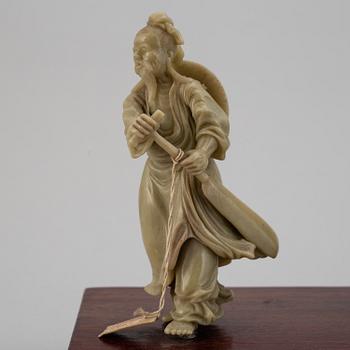 Two Soapstone figure groups, China, 20th Century.
