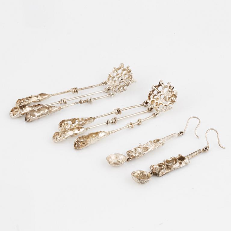 A pair of earrings, Juhls, sterlingsilver.