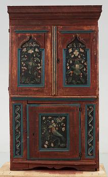 STÅNDSKÅP, allmoge, bär dat 1852.