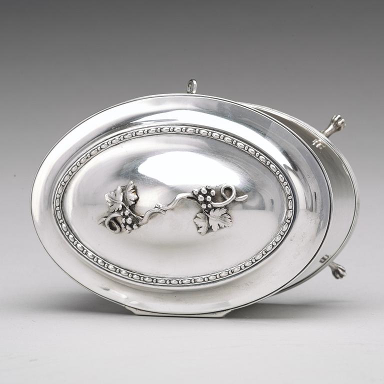 Pehr Zethelius, Sockerskrin, silver, Stockholm 1797, gustavianskt.