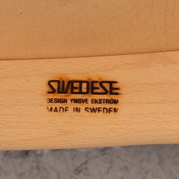 Yngve Ekström, a "Lamino" side table and an "Lamino" ottoman, Swedese, Sweden, 2007.
