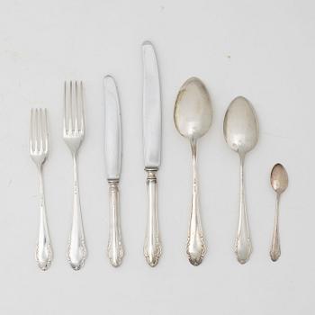 A 42-piece Swedish silver cutlery set, smodel 'Haga', predominantly Skandia, Stockholm, including 1935.