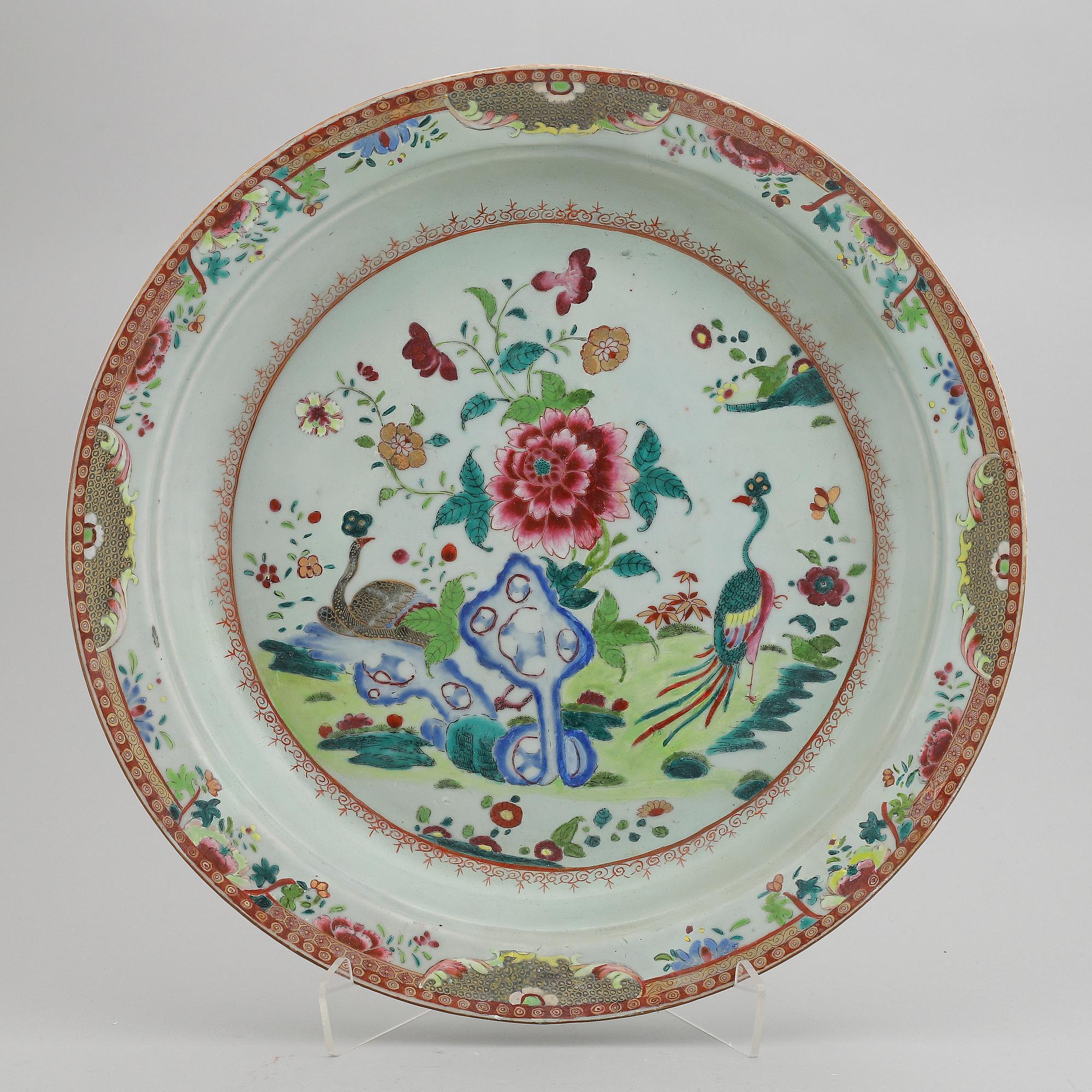 FAT, kompaniporslin. Qingdynastin, Qianlong (1736-95).