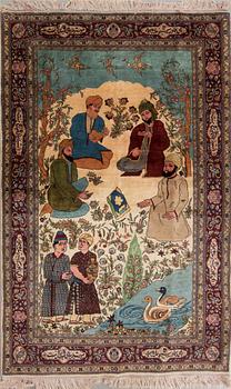 MATTA, old/semiantik, orientalisk, figural, ca 219 x 139 cm.
