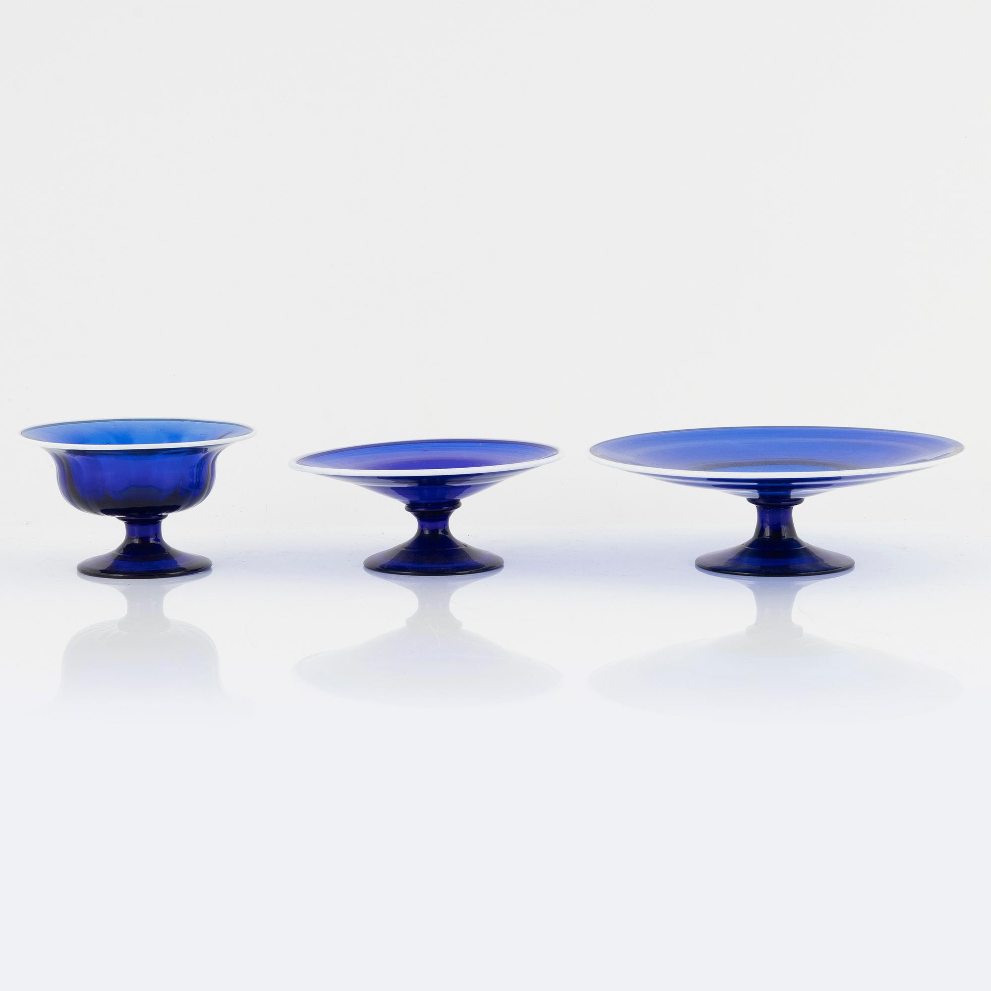 31 pieces of a glass service, Hadeland, Norway, varying ages from the 20th century.
