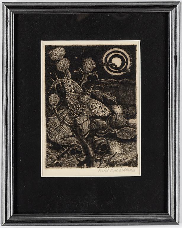 BERTIL BULL HEDLUND, etchings, 10, signed.