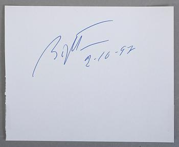 KUNGLIGA AUTOGRAFER, 6 st, bla Prins Albert av Monaco.