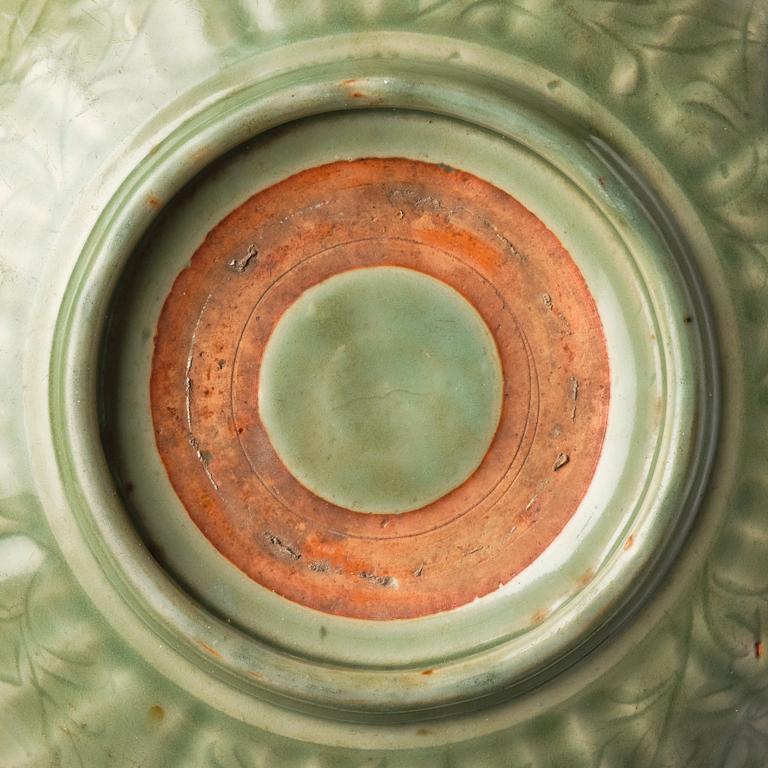 A celadon dish, Ming dynasty (1368-1644).