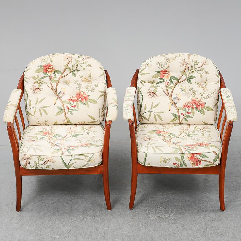 A pair of "Andorra" easy chairs from Bröderna Andersson, second half of 20th century.