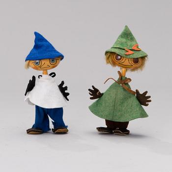 Two Moomin characters by Atelier Fauni, Finland 1950-1960s.