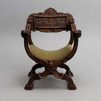 DANTE CHAIR, Italy / Spain, early 20th century.