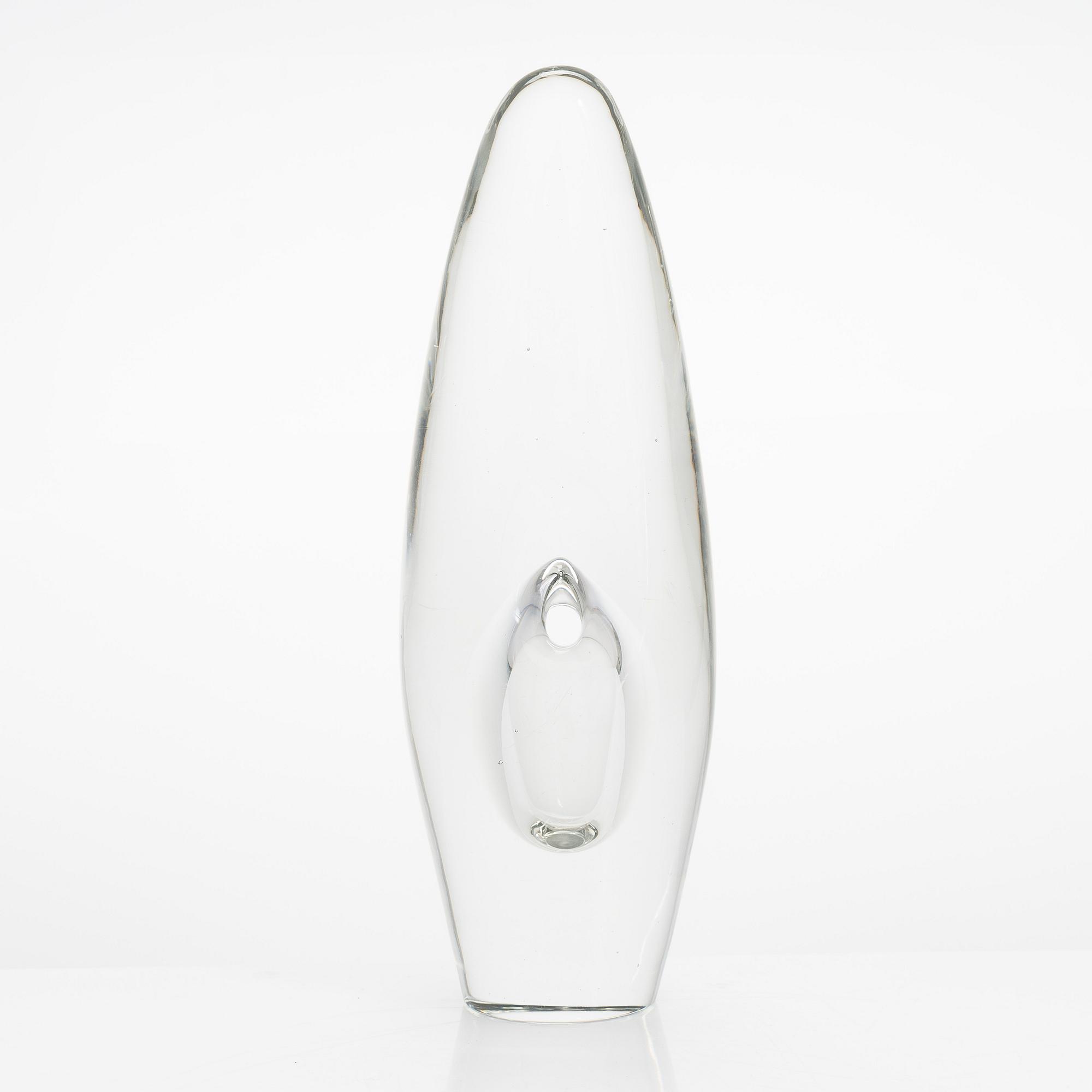 Timo Sarpaneva, skulptur, "Orkidé", signerad Timo Sarpaneva Iittala -55.