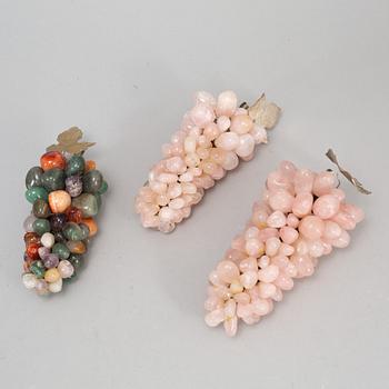 A set of 3 stone table decorations, China, 20th Century.