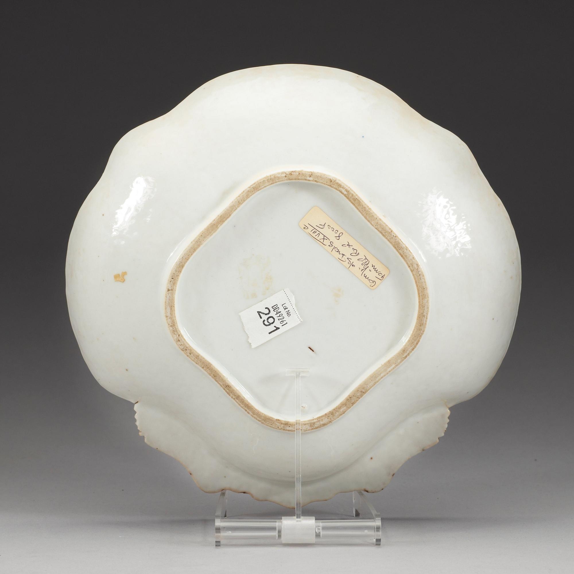 FAT, kompaniporslin. Qing dynastin, Qianlong (1736-95).