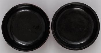 ASK med LOCK, rött lack, Qing dynastin (1644-1912).