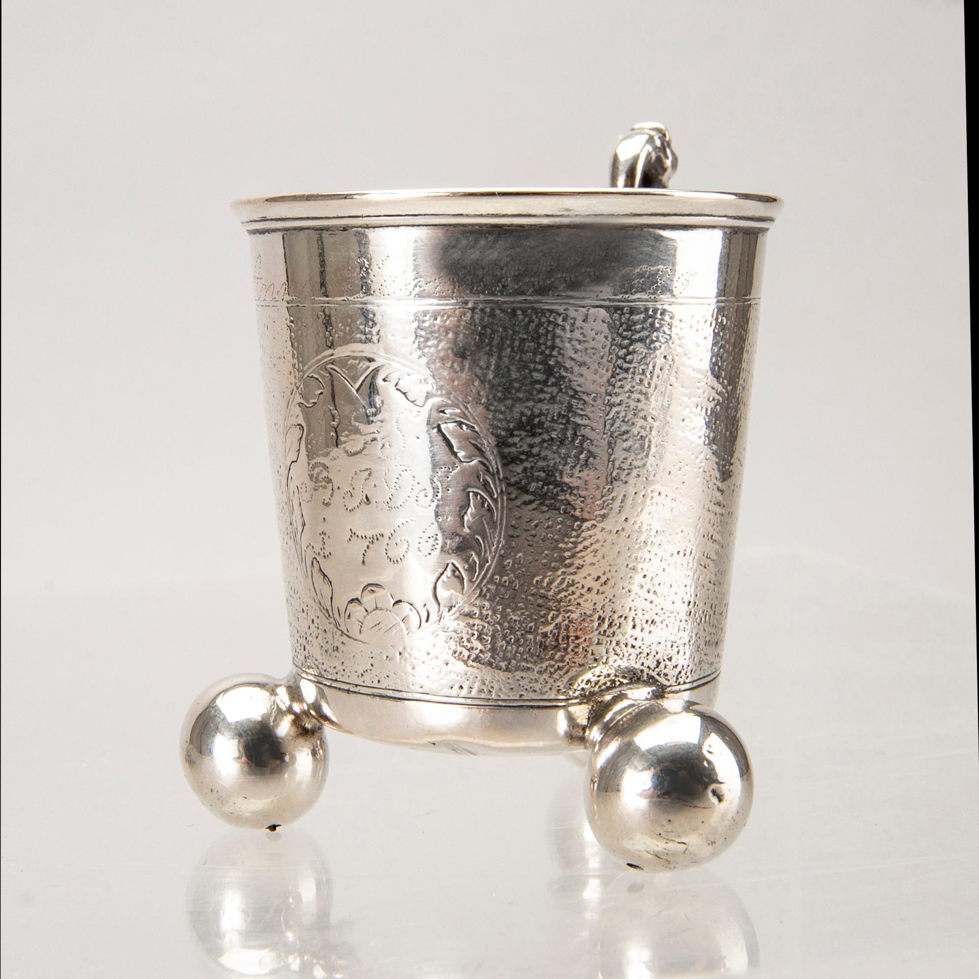 BÄGARE 2 st silver 1700-tal.