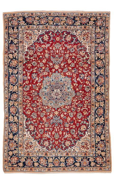 A semi-antique Isfahan rug, Central Persia, c. 160 x 105 cm.