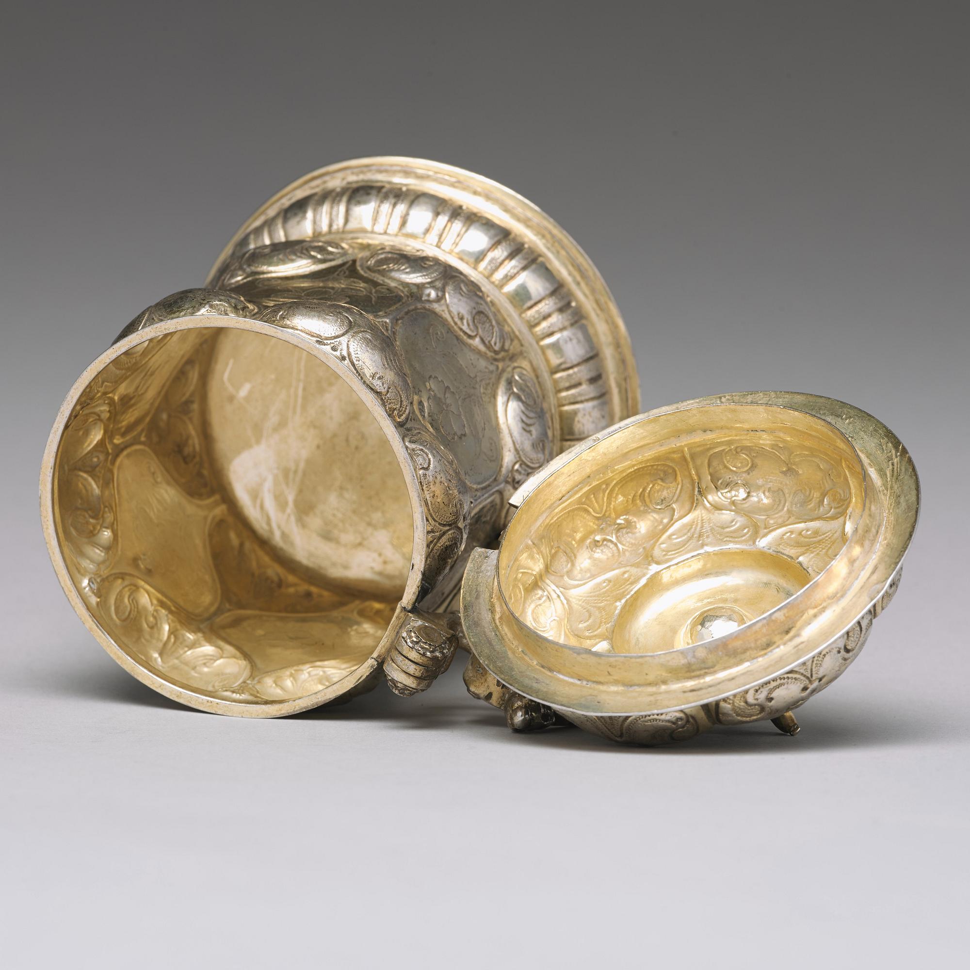 A German 17th century silver-gilt tankard, mark of Philipp Plapert, Nürnberg (1637-1665).