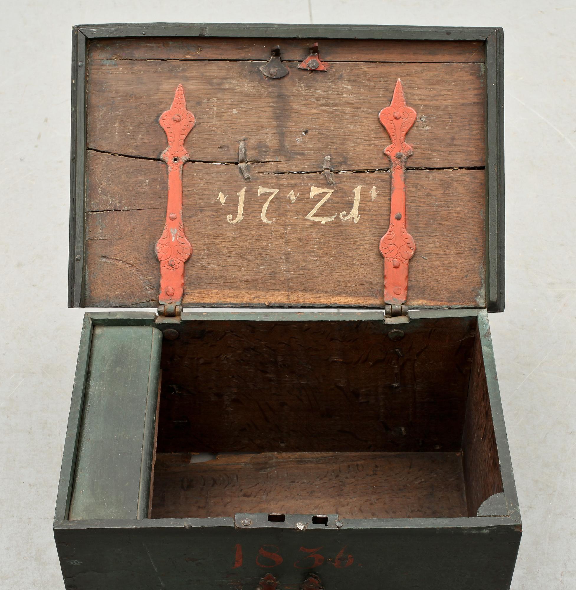 KISTA, allmoge, daterad 1721 samt 1836.