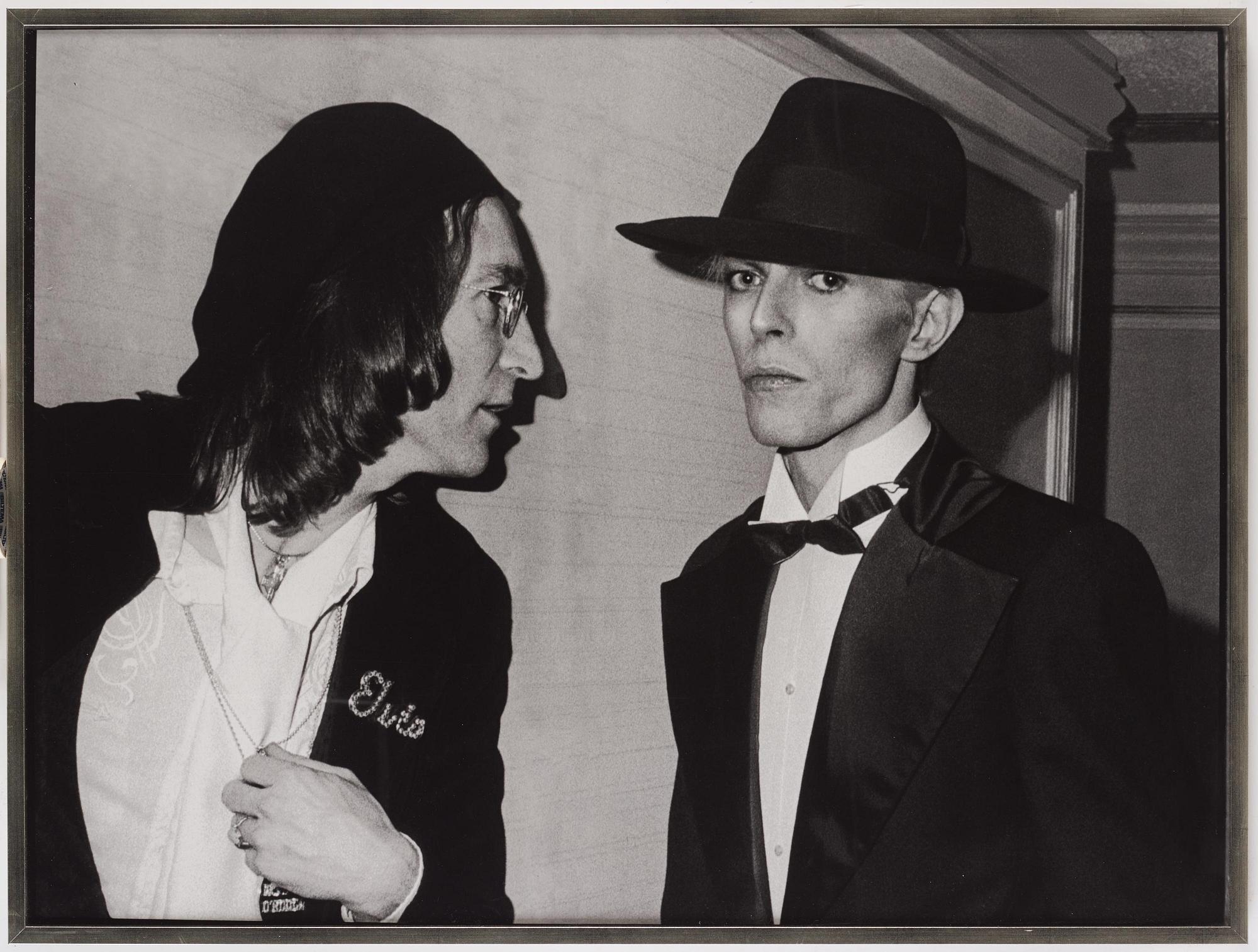 Ron Galella, "John Lennon & David Bowie, 17th Annual Grammy Awards Party, March 1, New York, 1975".