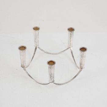 Martin Öhman, a Swedish silver candelabrum, Halmstad 1988.